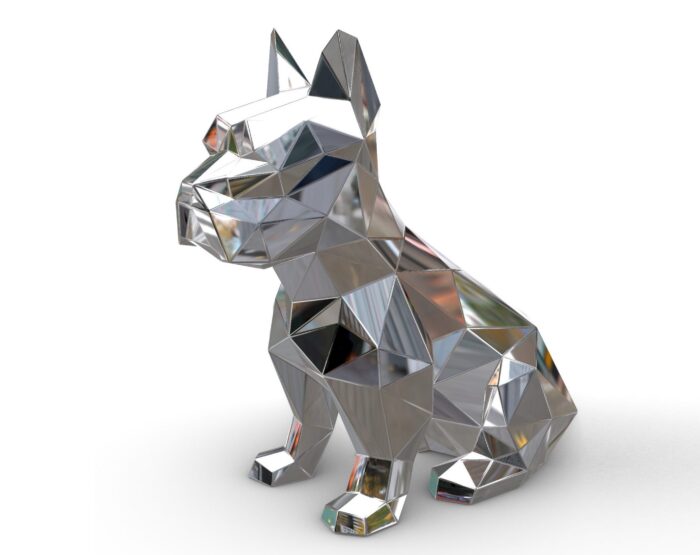 Bulldog Sculpture (Metal Template)