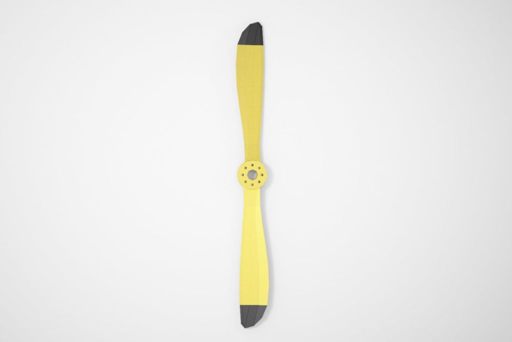 Airplane Propeller Low Poly PDF Template, Aviation Decor - LACRAFTA