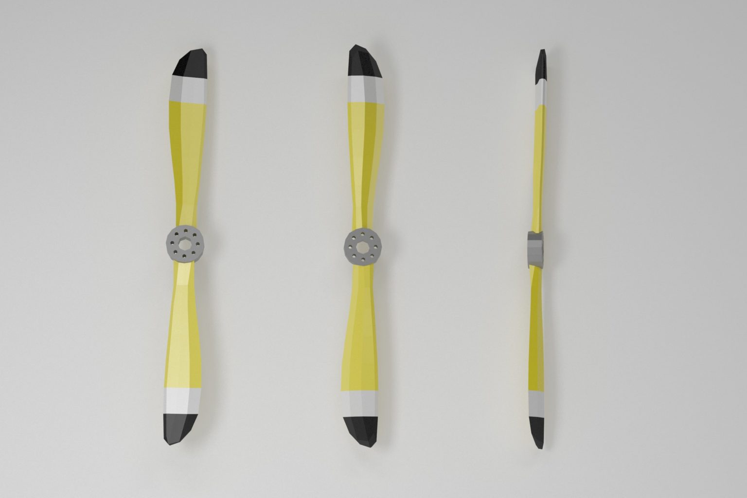 Airplane Propeller Low Poly PDF Template, Aviation Decor - LACRAFTA