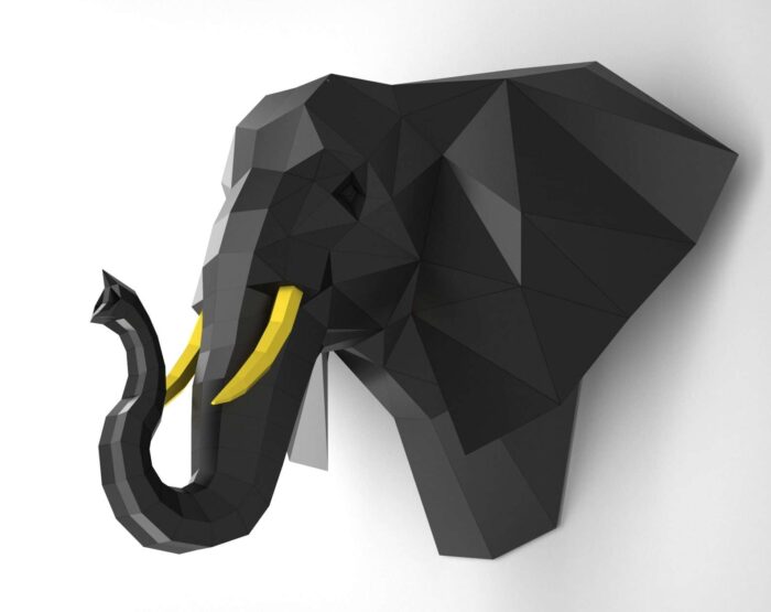 Elephant Head Wall Sculpture