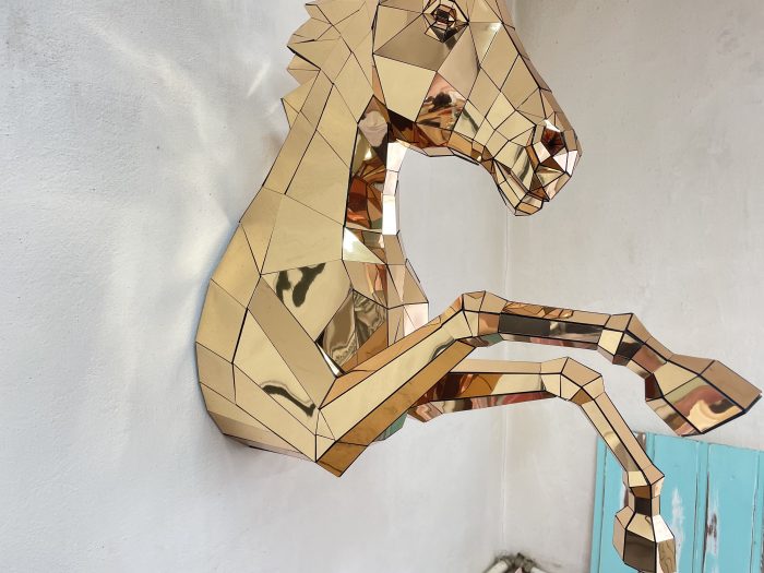 décoration murale cheval artisanat en papier