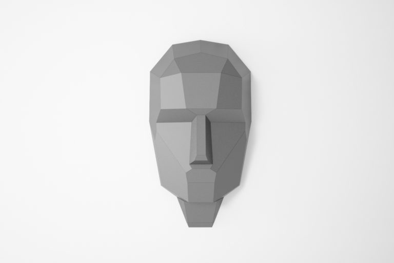 Man Face Wall Decor Free PDF Template, Free DIY Papercraft - LACRAFTA