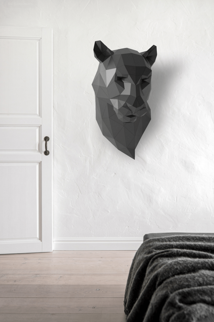 panther head wall decor