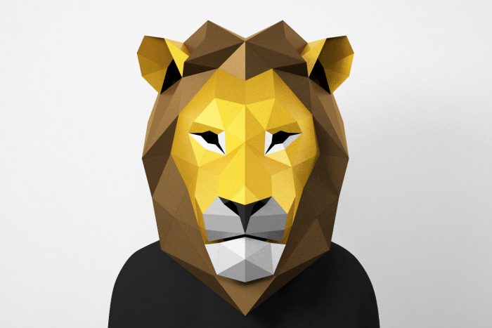 masque de lion artisanat en papier bricolage