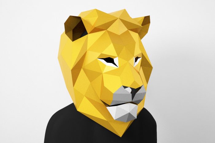 masque de lion artisanat en papier bricolage