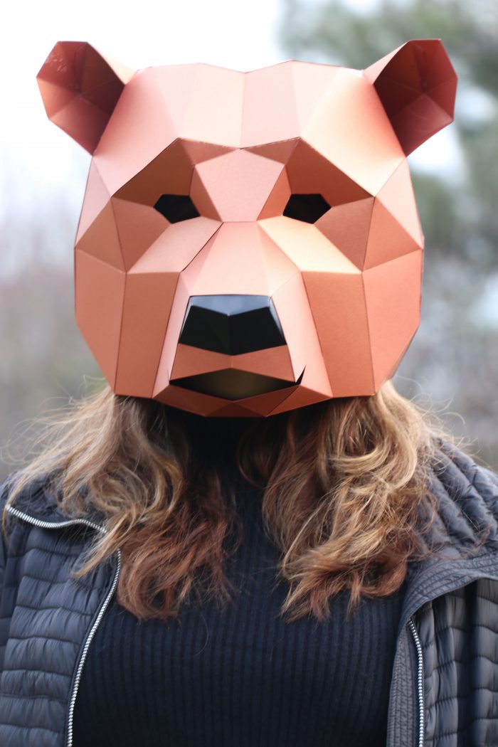 Artisanat en papier masque d'ours