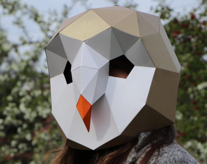 猫头鹰面具纸模型