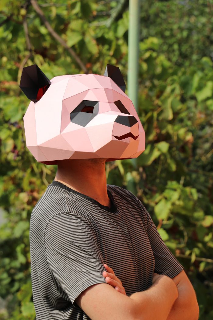 panda maski paperinaamari