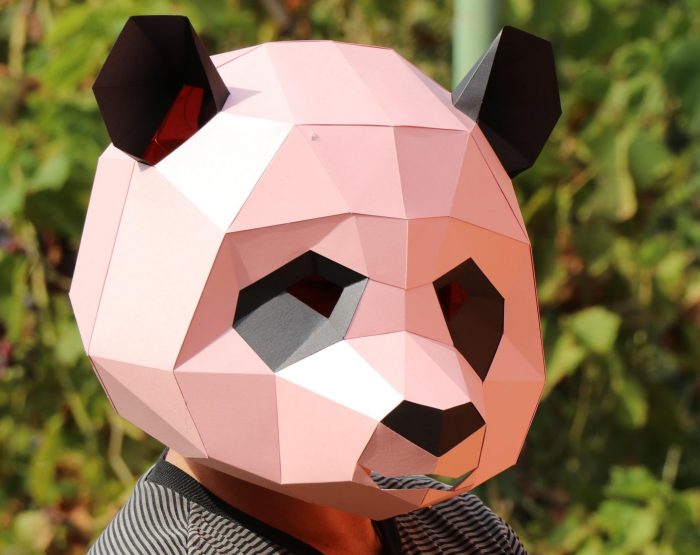 Panda-Maske aus Papier