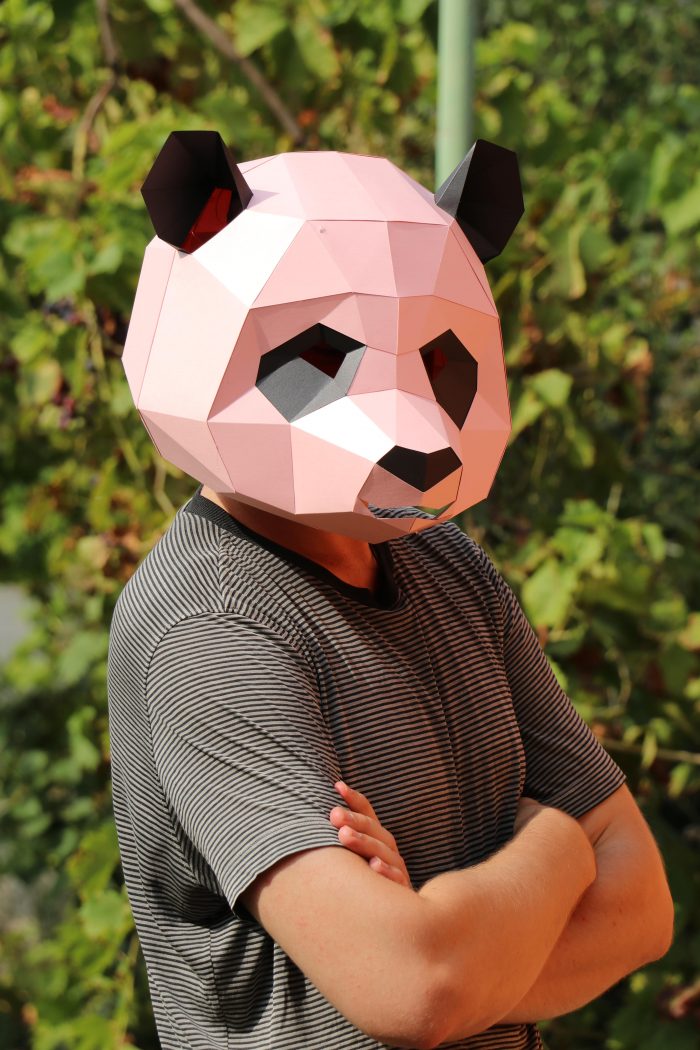 panda maski paperinaamari