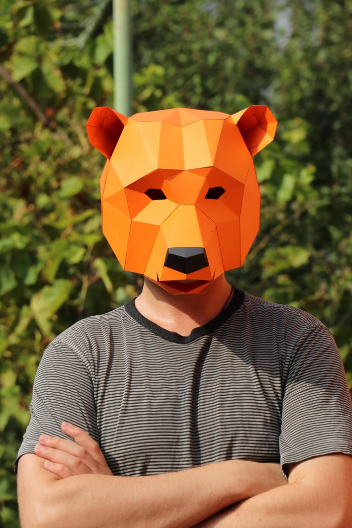 Artisanat en papier masque d'ours