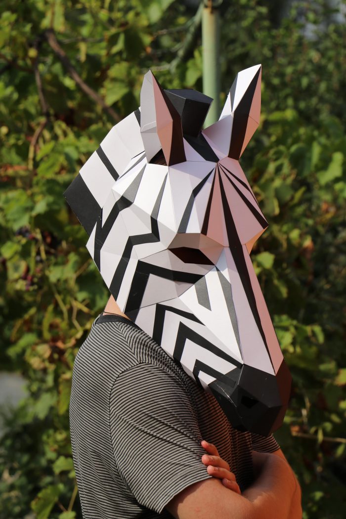 Zebramaske aus Papier