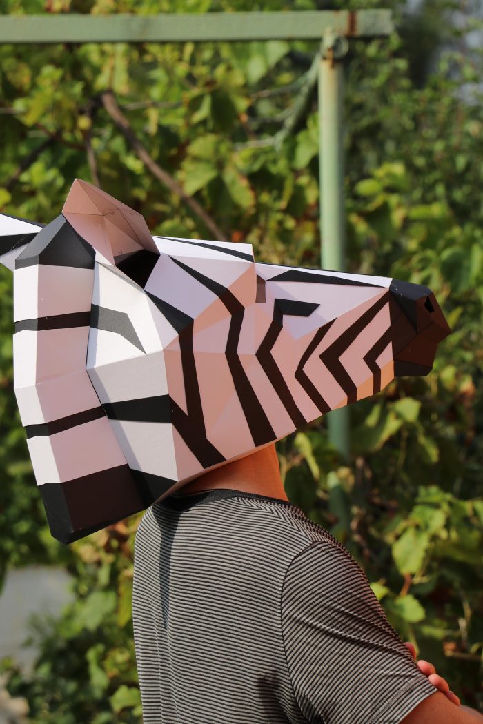 masca de zebra papercraft