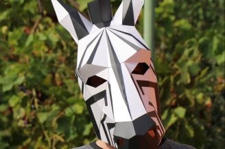 masca de zebra papercraft