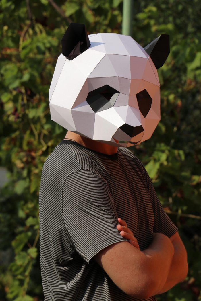 Papierowa maska ​​pandy