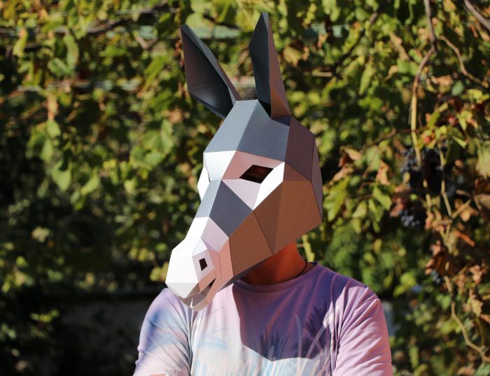 donkey mask paper craft