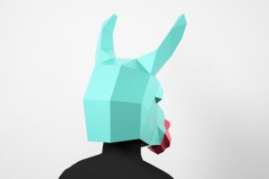Lama Low Poly Mask, DIY Paper Craft Mask Llama, PDF Template For 3D ...