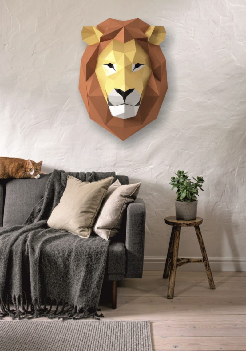 Figurine Décoration Triplette Lion En Plastique - Sans Marque