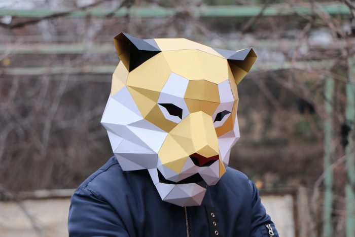 老虎面具纸工艺