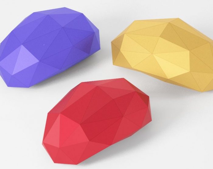 Bean abstract geometric decor, free PDF pattern