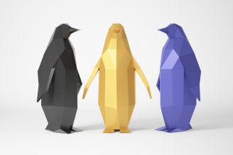 ペンギンの彫刻（無料） - LACRAFTA