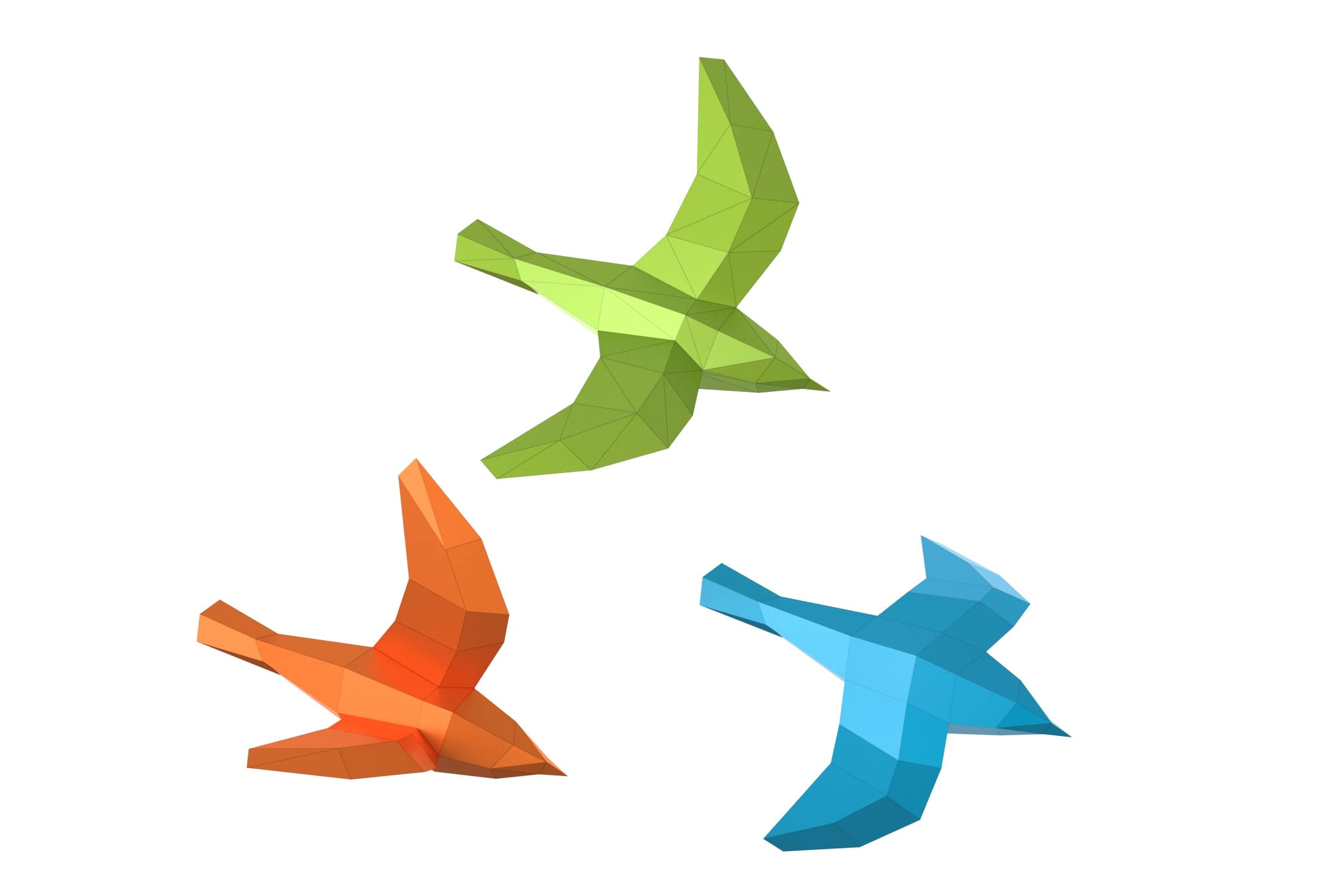 Bird in 3 variants papercraft pdf scheme - Image 5
