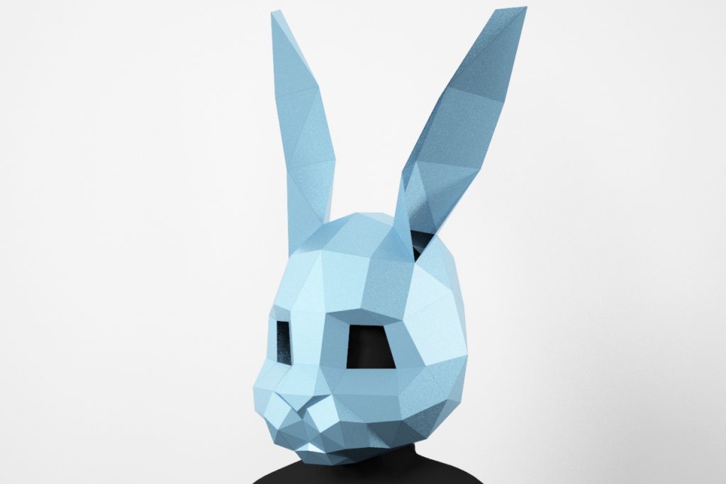 a million violent winter Mască de iepure, nou model frumos, șablon PDF DIY | LACRAFTA
