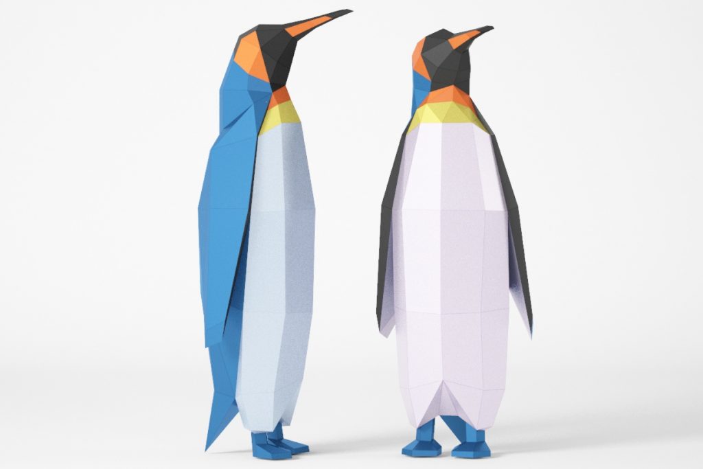 Emperor penguin (Design 2+Design 1) PDF template - LACRAFTA