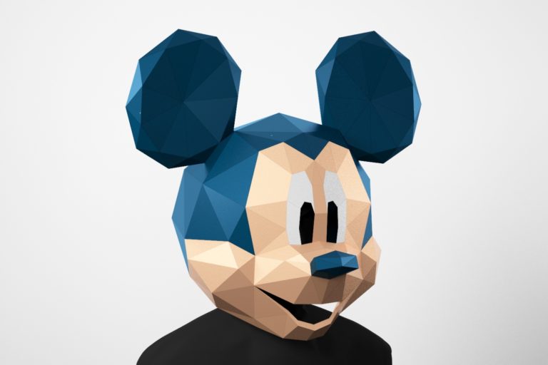 Mickey Mouse mask, classic design. PDF template. - LACRAFTA