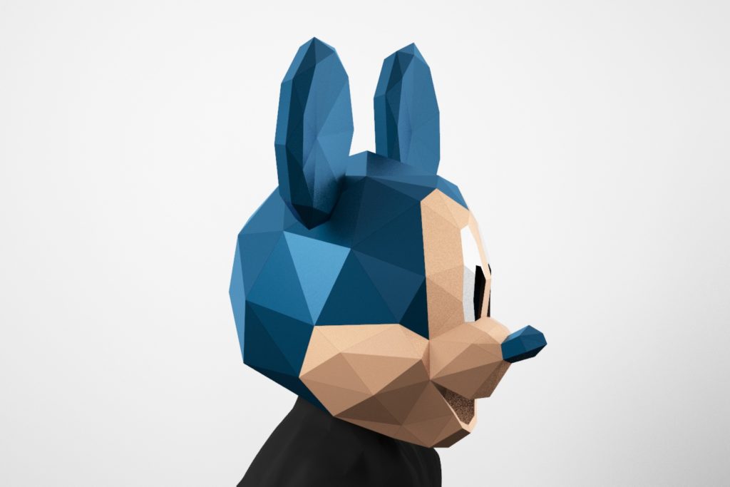 Mickey Mouse mask, classic design. PDF template. - LACRAFTA