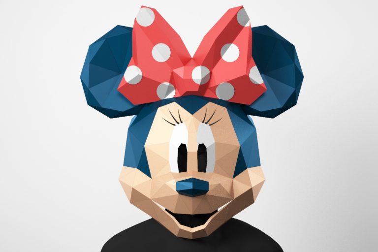 Minnie Mouse mask, classic design. PDF template. - LACRAFTA