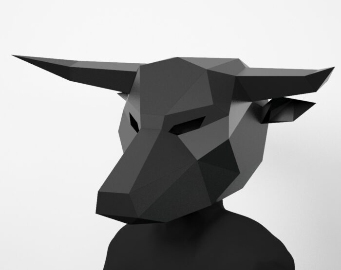 Bull mask papercraft