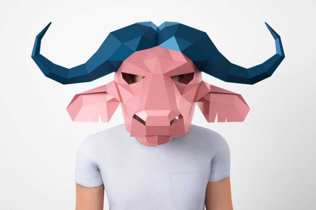 Buffalo mask PDF template - LACRAFTA
