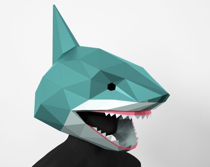 Shark mask PDF template