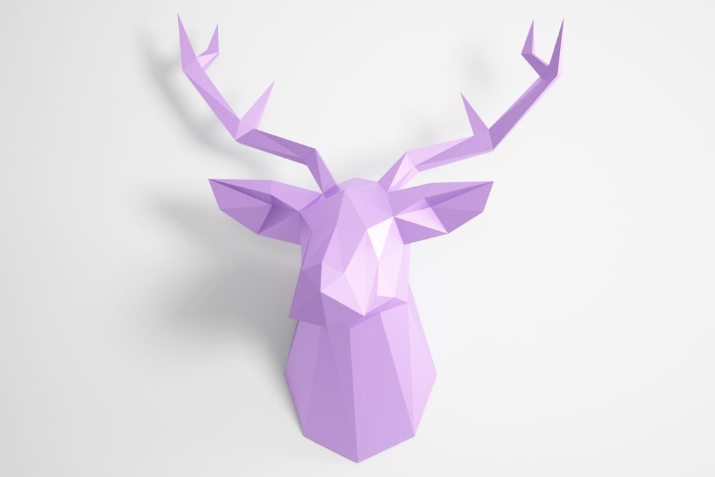Deer simple, wall decor, PDF Template - LACRAFTA