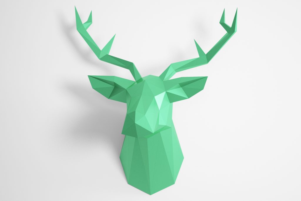Deer simple, wall decor, PDF Template - LACRAFTA
