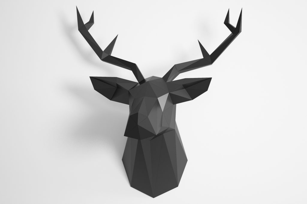 Deer simple, wall decor, PDF Template - LACRAFTA