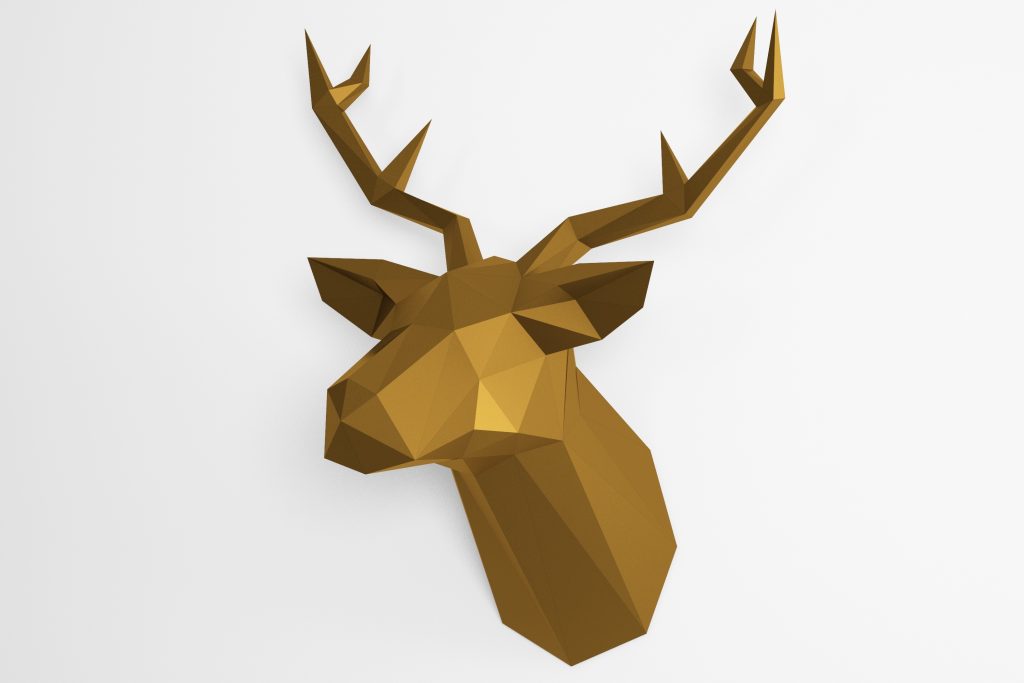 Deer simple, wall decor, PDF Template - LACRAFTA