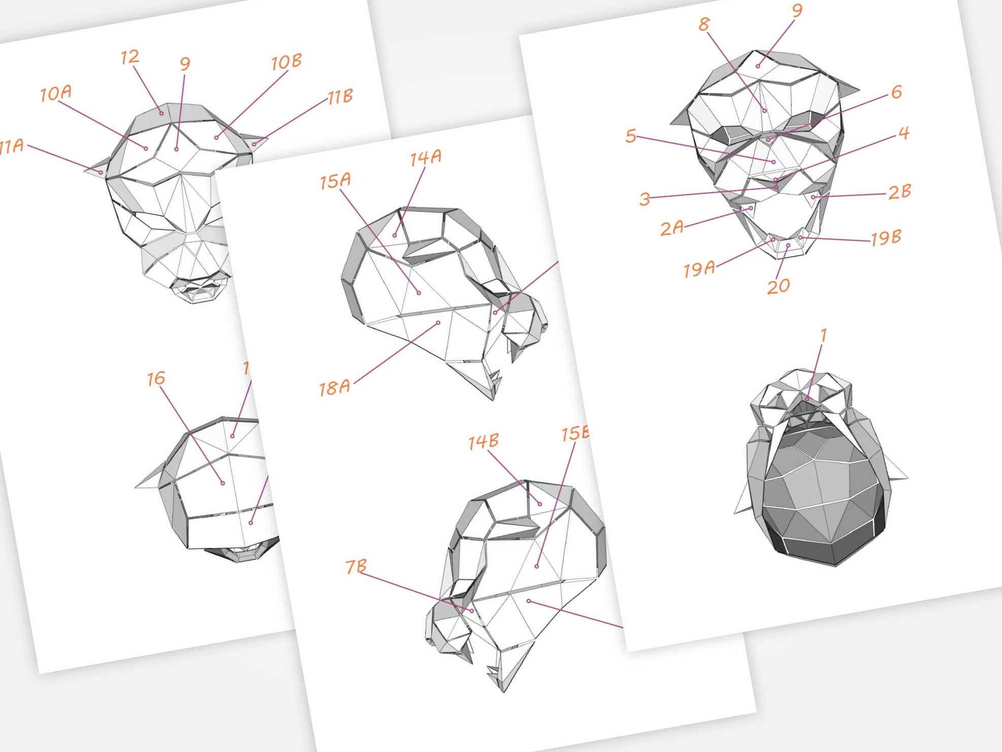 Roaring Leopard Mask PDF Template - Image 8