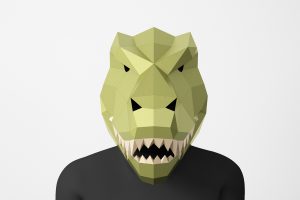 T-Rex Mask, Perfect Tyrannosaurus Mask Design PDF Template - LACRAFTA
