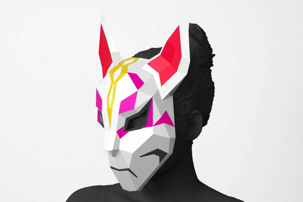 Fox Mask Fortnite, Free Template, DIY Cosplay Mask - LACRAFTA