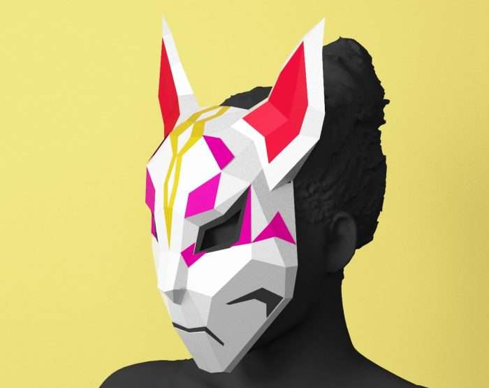 Masque de renard Fortnite, modèle gratuit