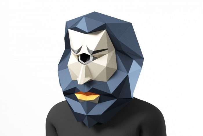 Masque de cyclope, Polyphème, modèle de masque de polygone