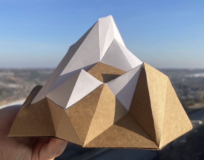 Bergständer für Smartphone Papercraft DIY