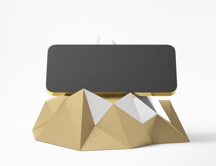 Dudukan gunung untuk papercraft smartphone DIY