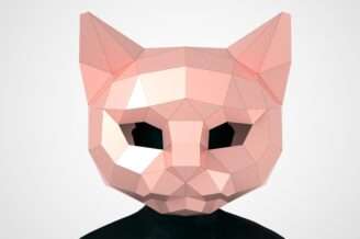 Cat Mask (Polygonal)