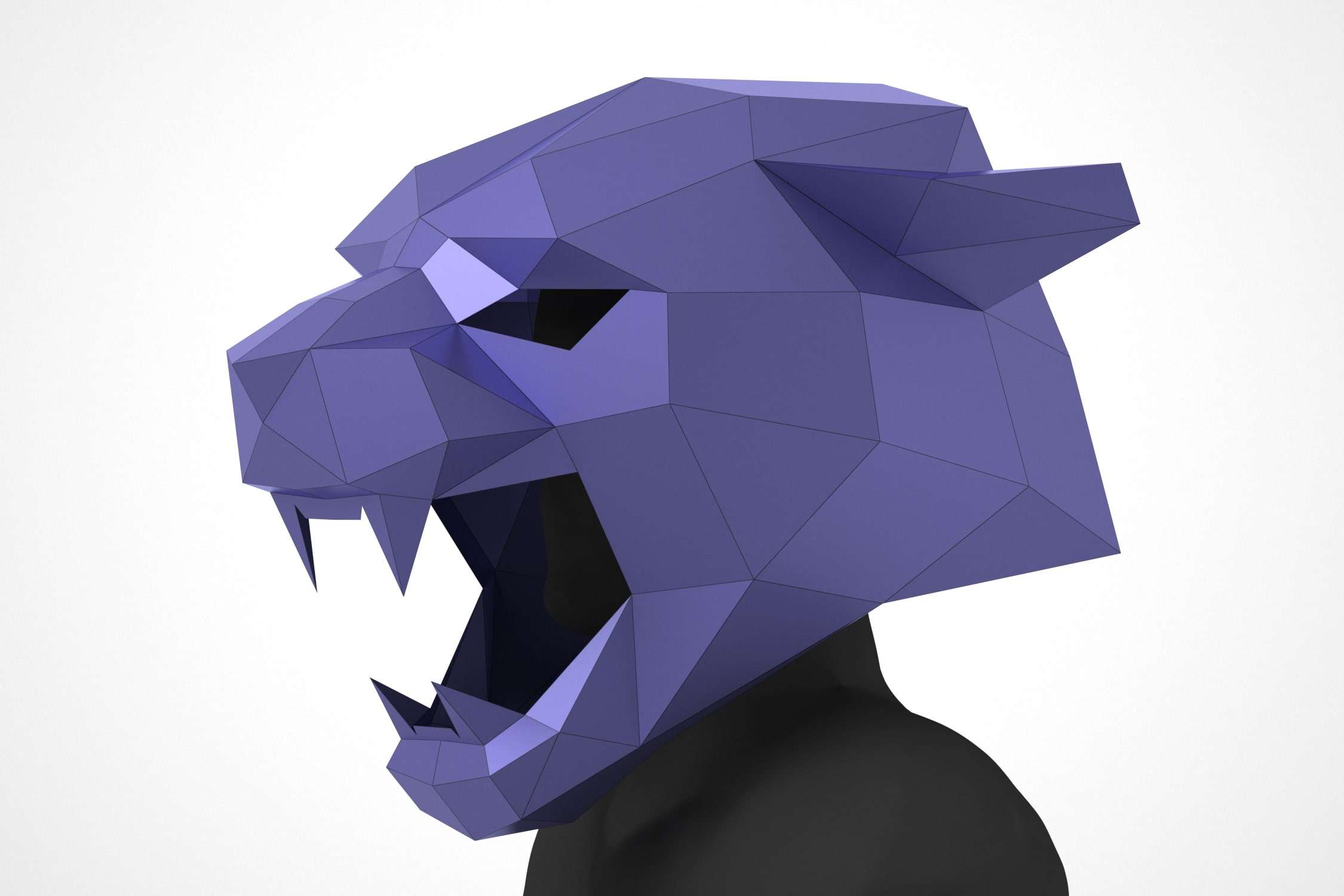 Puma mask, template for making papercraft masks - Image 7