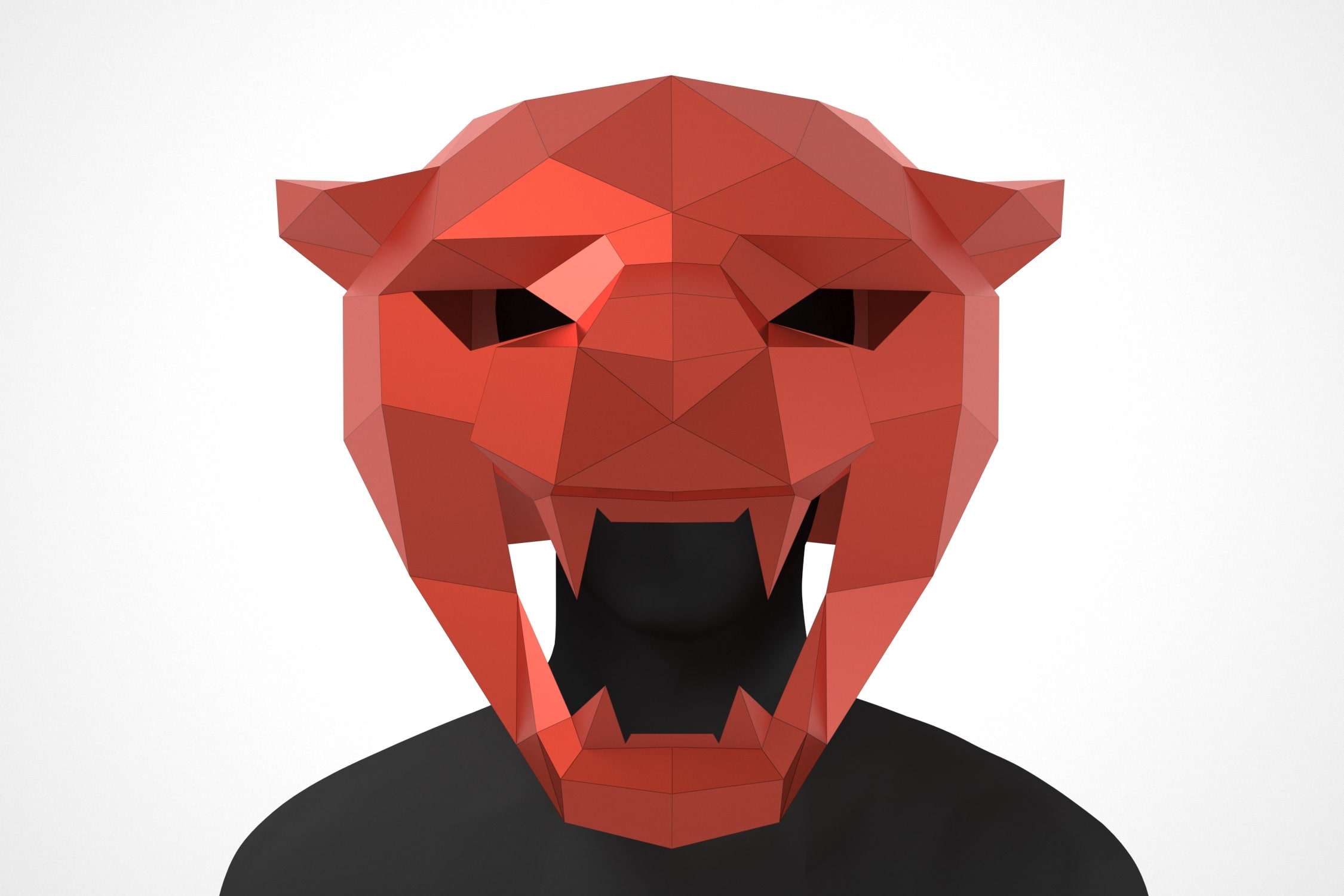 Puma mask, template for making papercraft masks - Image 2