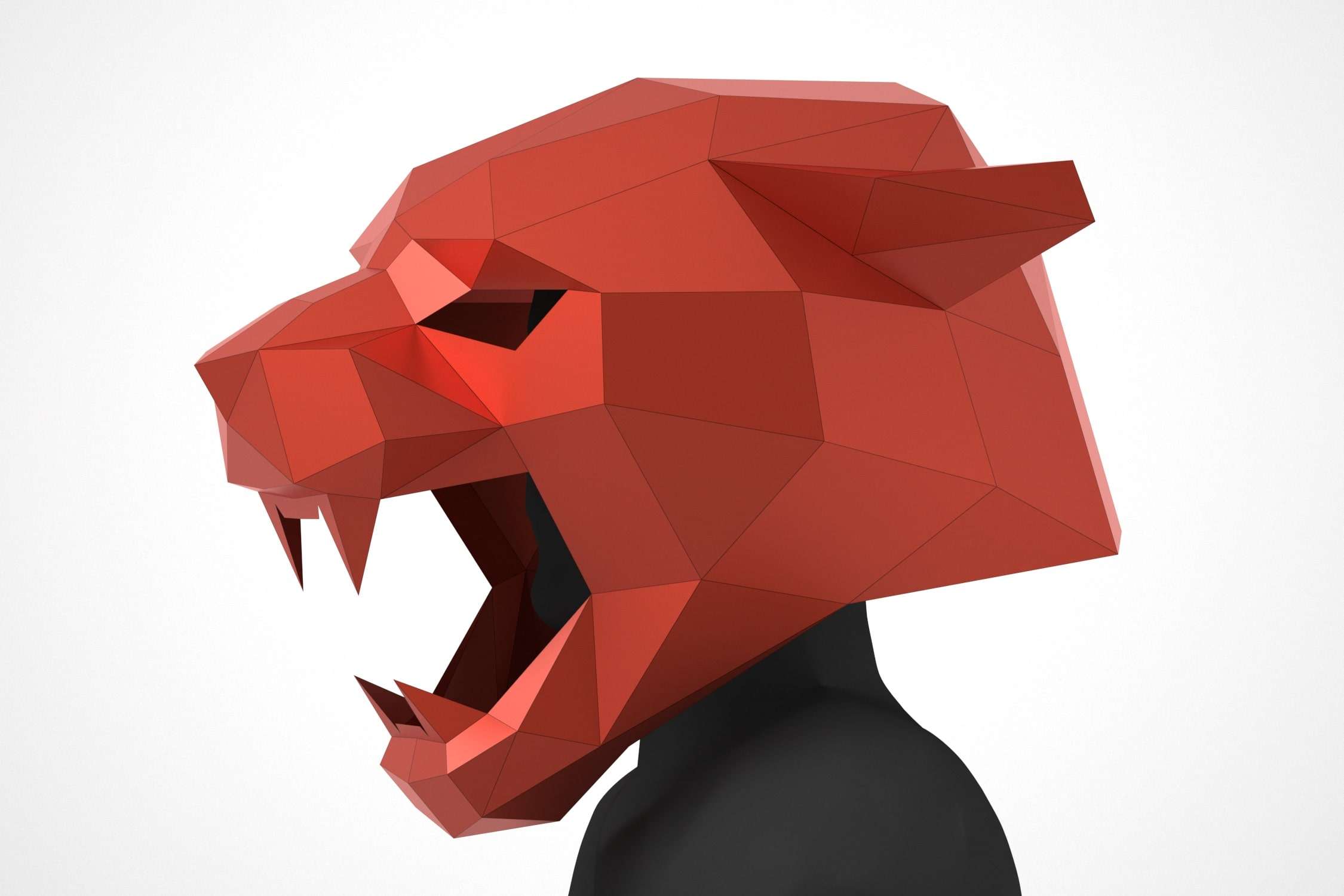 Puma mask, template for making papercraft masks