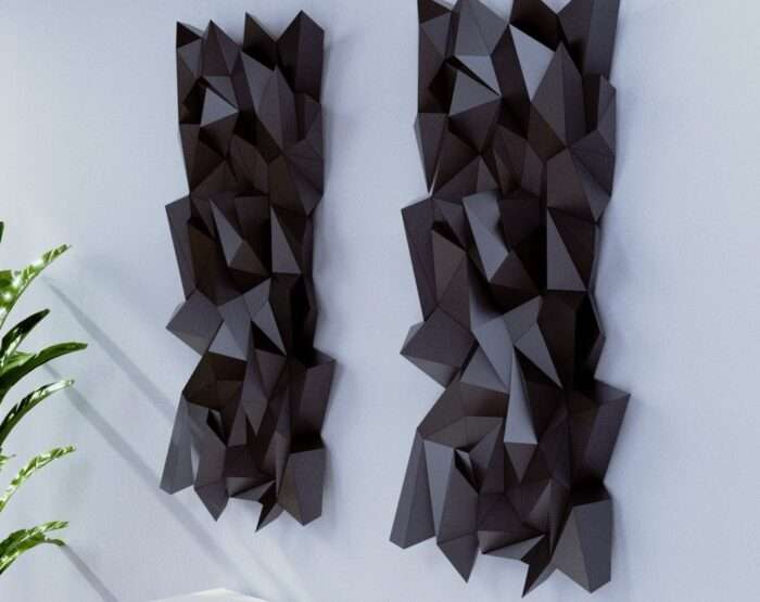 3D Wall Decor "Dragon Scale" – Abstract Geometric Panel with Sharp Edges